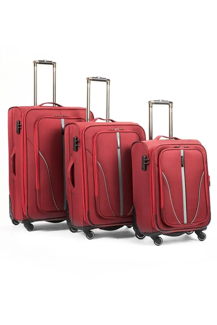 Mçs Su İtici Kumaş Üçlü Valiz Seti V113